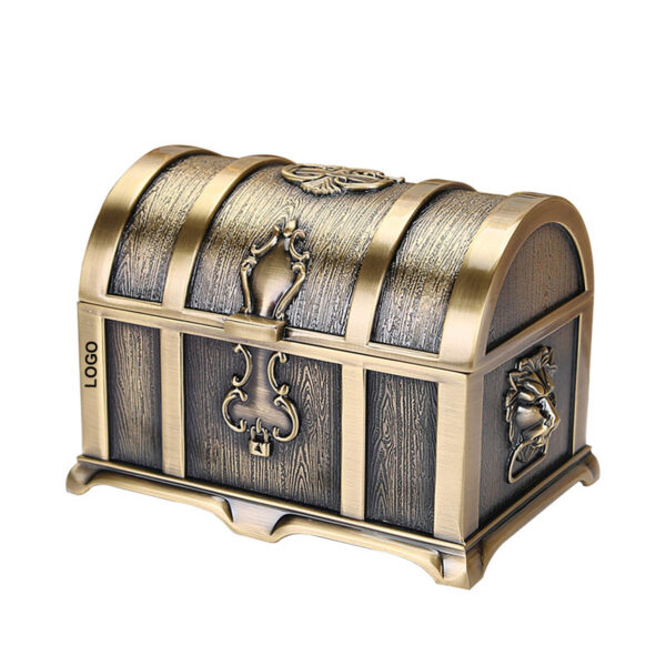 GA1022---Vintage Metal Jewelry Box