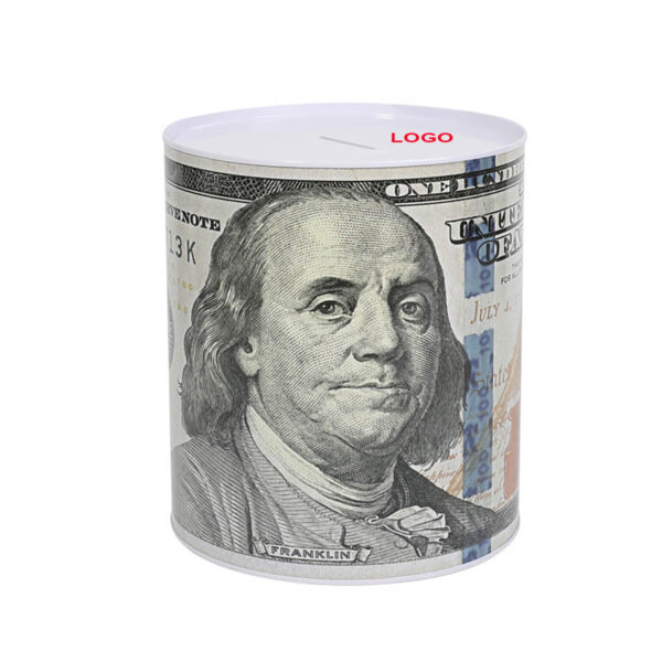 GA8115---Bill Piggy Bank Metal Savings Bank