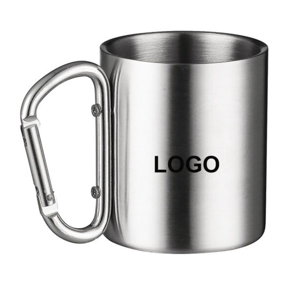 GA8242---Stainless Steel Mug With Carabiner Handle
