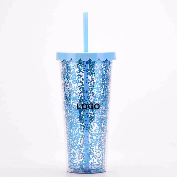 GA1030---Glitter Tumbler With Straw