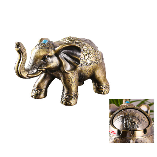 GA1032---Metal Windproof Elephant Ashtray