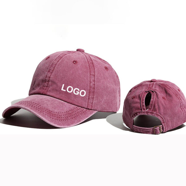 GA8398---Vintage Ponytail Baseball Hats For Women