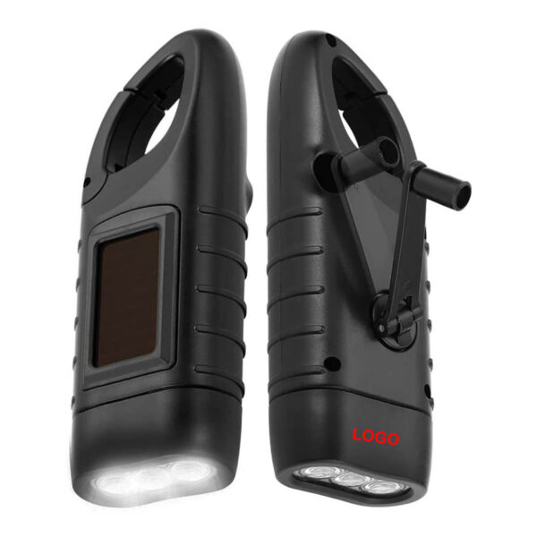 GA8419---Hand Crank Solar Powered Flashlights
