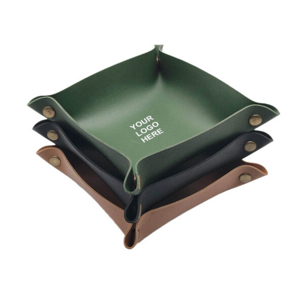 GA1375---Leather Tray Organizer Storage Box