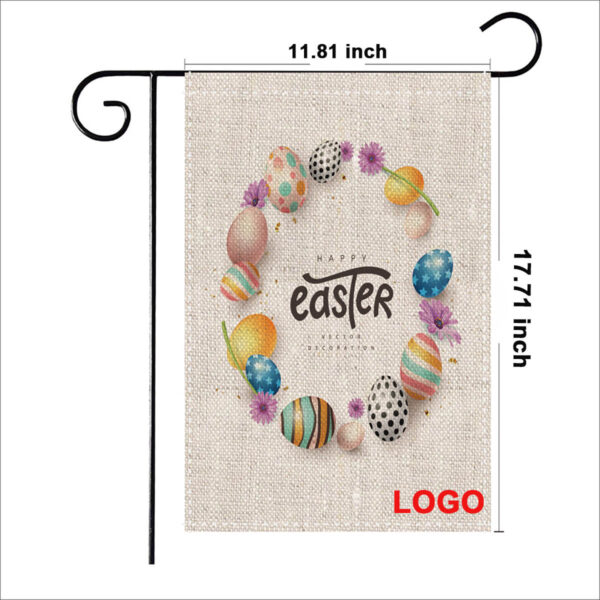 GA8017---Linen Easter Garden Flag 12x18 inch