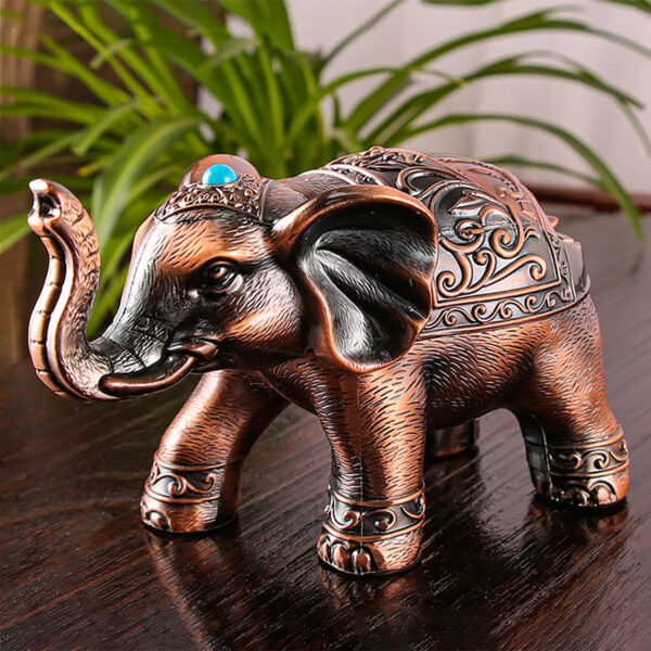 GA1032---Metal Windproof Elephant Ashtray - Image 4