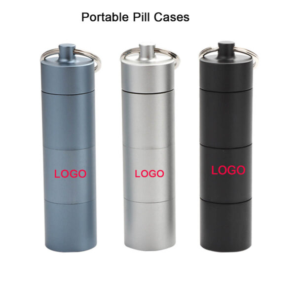 GA8041---Metal Pocket Pill Boxes Keychain - Image 2