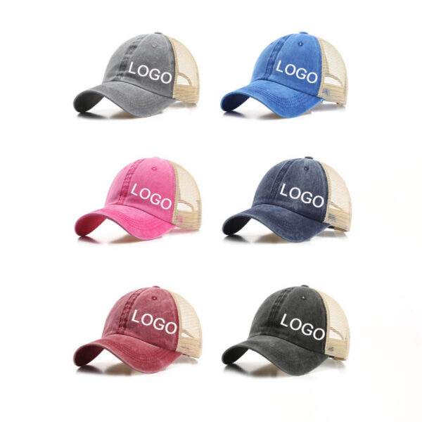 GA8042---Adjustable Snapback Mesh Baseball Hat - Image 2