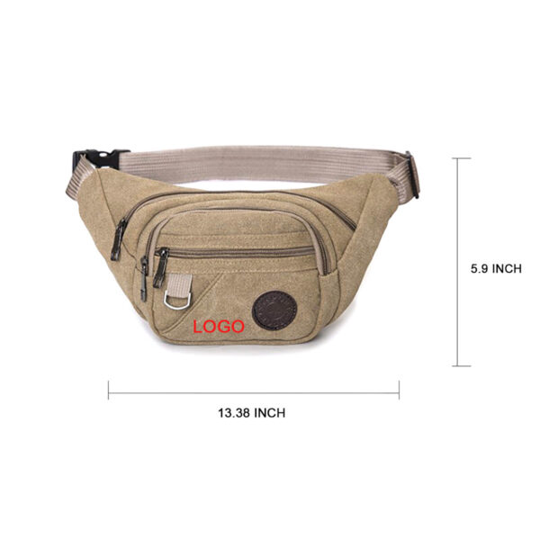 GA8052---Canvas Men Women Waist Bag - Image 2