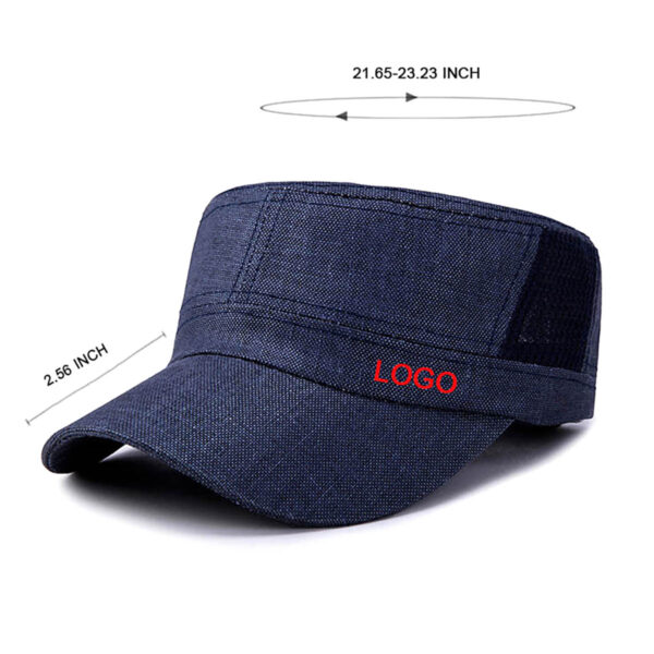 GA8092--Linen Cadet Army Caps Mesh - Image 2