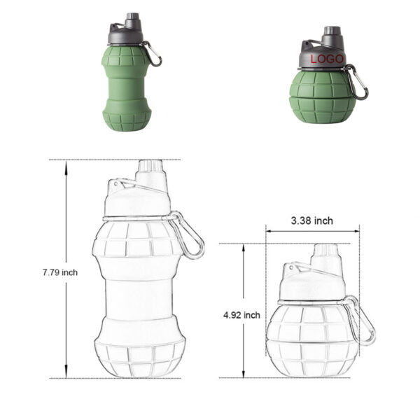 GA8098---Silicone Foldable Water Bottle - Image 2