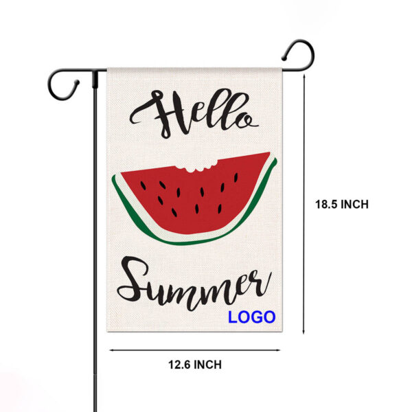 GA8110---Hello Summer Linen Garden Flag - Image 2