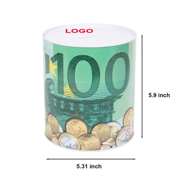GA8115---Bill Piggy Bank Metal Savings Bank - Image 2