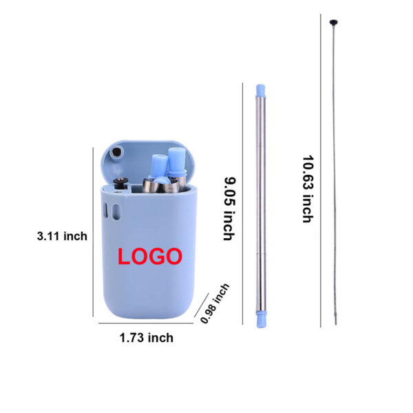 GA8116---Collapsible Resuable Stainless Steel Straws - Image 2