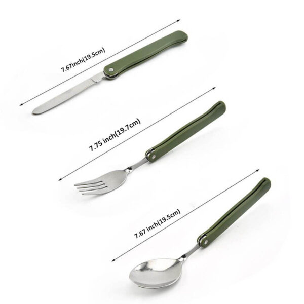 GA8148---Travel Camping Foldable Cutlery Set - Image 2