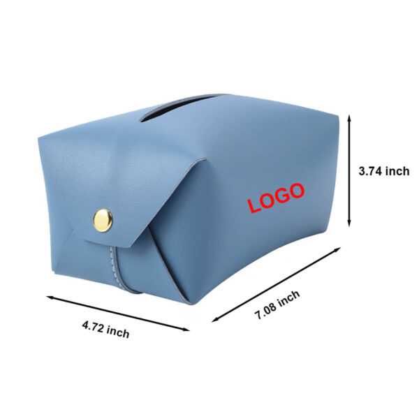 GA8174---Square PU Leather Tissue Box Holder - Image 2