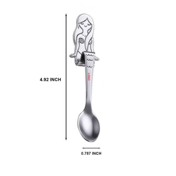 GA8179---Stainless Steel Mermaid Coffee Hanging Spoon - Image 2