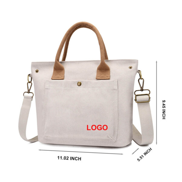 GA8196---Women's Shoulder Bag Fashion Canvas Handbag - Image 2