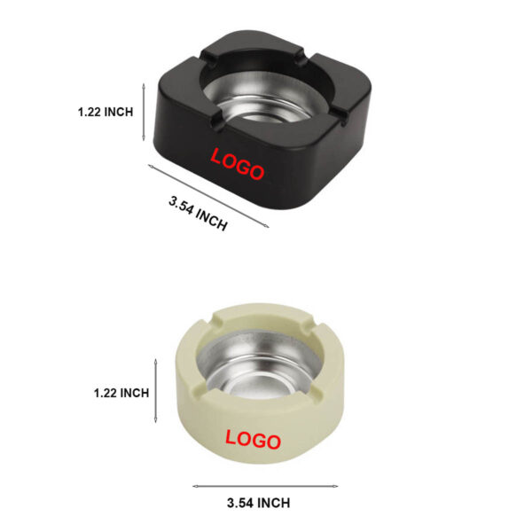 GA8198---Tinplate Square Ashtray Holder Ashtray Case - Image 2