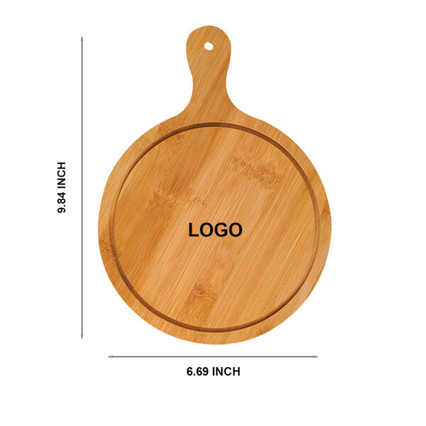 GA8286---Wooden Pizza Tray With Handle - Image 2