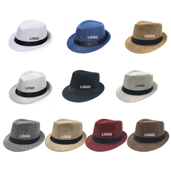 GA8287---Summer Panama Fedora Hat Short Brim - Image 2