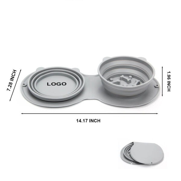 GA8323---Travel Collapsible Silicone Pet Dog Bowls - Image 2
