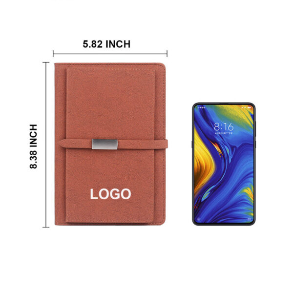 GA8337---A5 Notebook Leather Cover Card Holder - Image 2