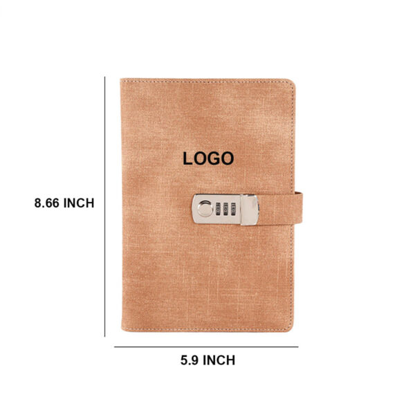 GA8349---A5 Journal Notebook With Lock - Image 2