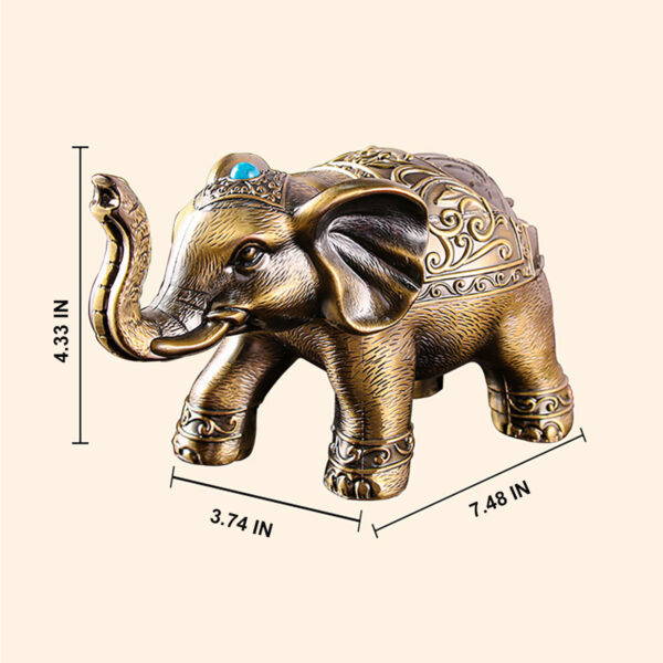 GA1032---Metal Windproof Elephant Ashtray - Image 2