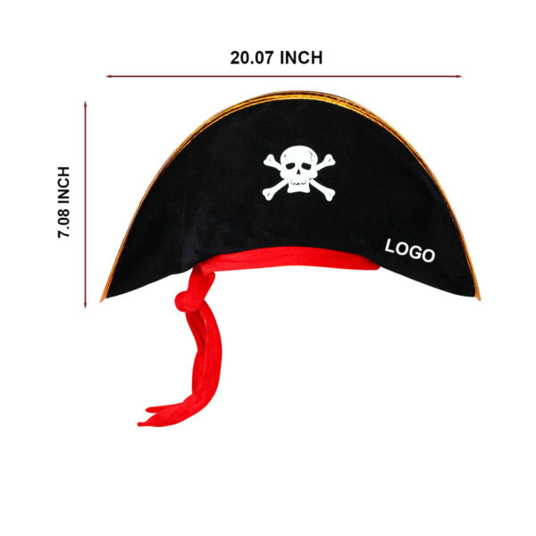GA8376---Pirate Skull Hat Captain Costume Cap - Image 2