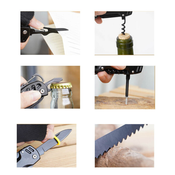 GA8379---Stainless Steel Knife EDC Multitool Keychain - Image 2