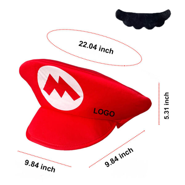 GA8441---Mario Red Green Hat Cosplay Costume - Image 2