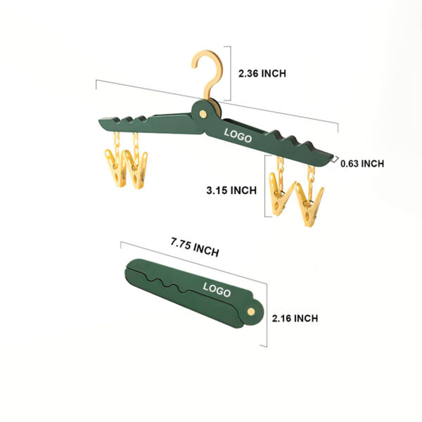 GA8463---Travel Foldable Plastic Clothes Hangers - Image 2