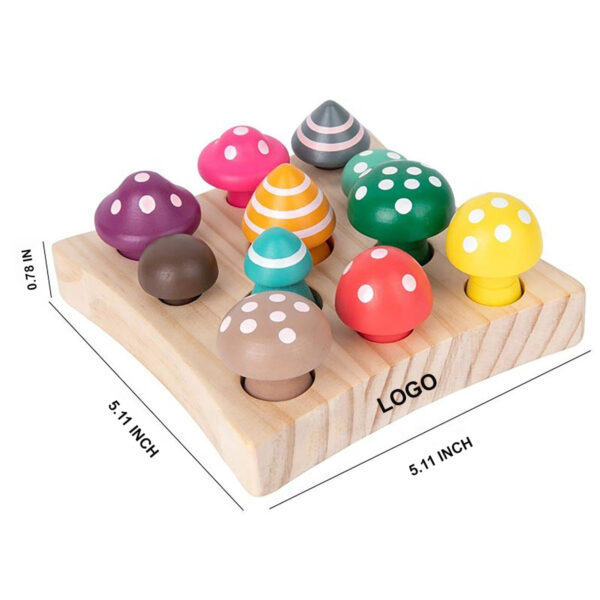 GA1040---Toddler Montessori Toys Counting Mushrooms - Image 2