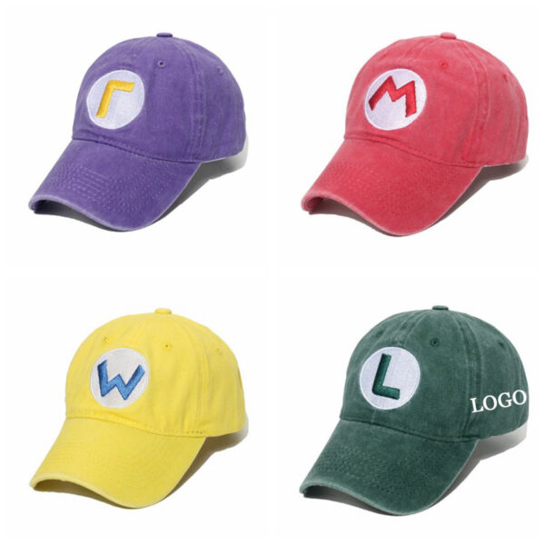 GA1416---Mario Hat Embroidery Cosplay Cap - Image 2