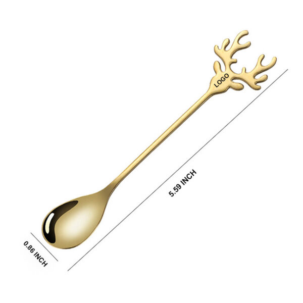 GA1064---Stainless Steel Coffee Spoon Deer Head - Image 2