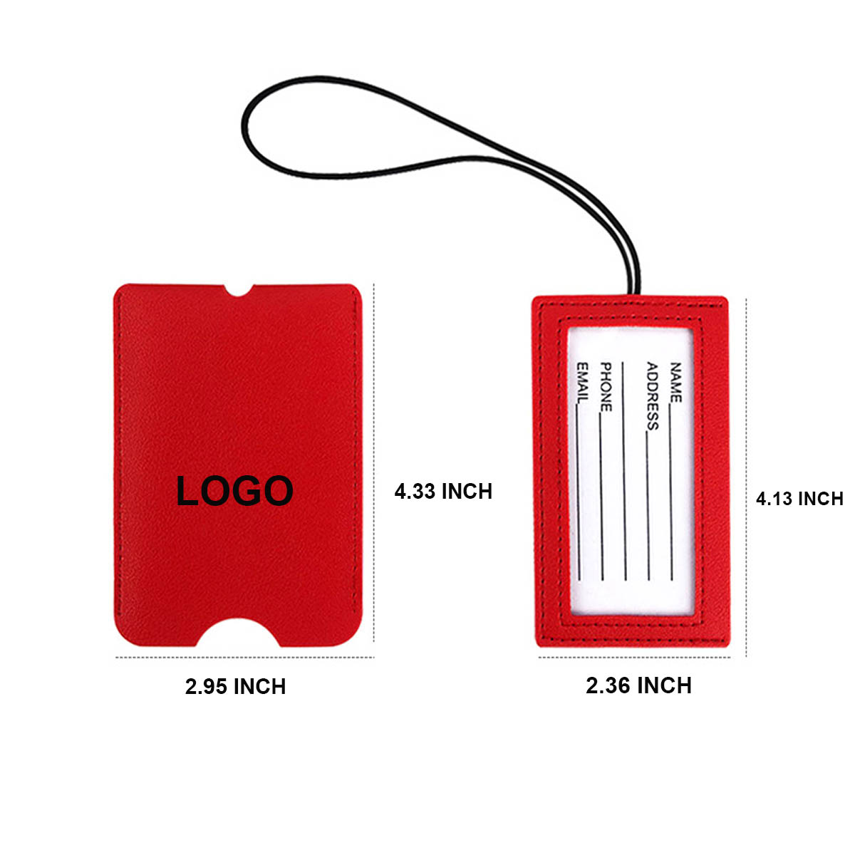 GA1067---Pu Leather Suitcase Luggage Tag - Image 2