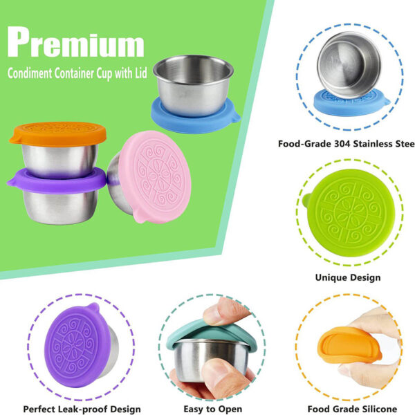 GA8069---Stainless Steel Food Condiment Containers - Image 3