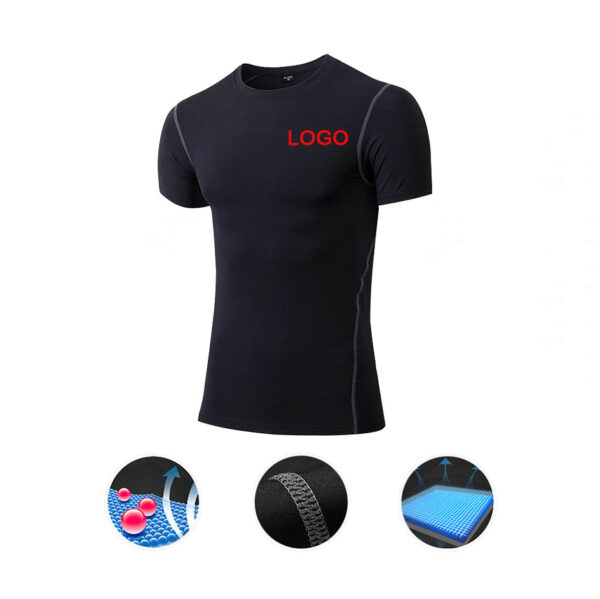 GA8080---Short Sleeve Men's Sport Compression Shirts - Image 3