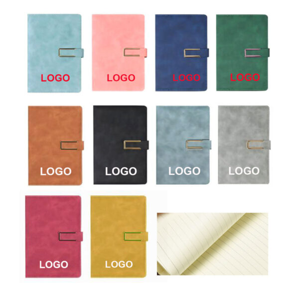 GA8119---A5 Leather Cover Ruled Notebook - Image 3