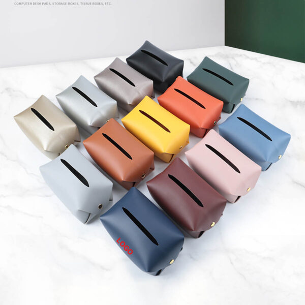 GA8174---Square PU Leather Tissue Box Holder - Image 3