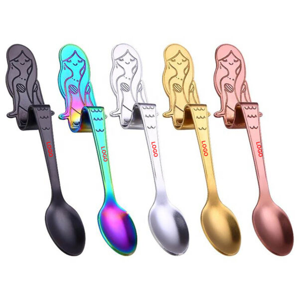 GA8179---Stainless Steel Mermaid Coffee Hanging Spoon - Image 3