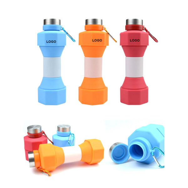 GA8219---Reuseable Collapsible Silicone Water Bottle - Image 3