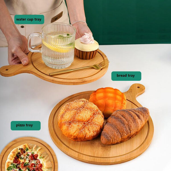 GA8286---Wooden Pizza Tray With Handle - Image 3