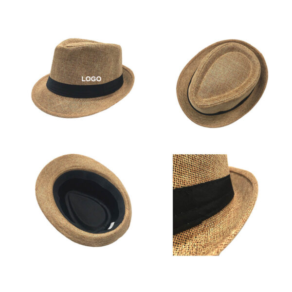 GA8287---Summer Panama Fedora Hat Short Brim - Image 3