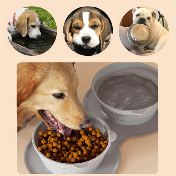 GA8323---Travel Collapsible Silicone Pet Dog Bowls - Image 3