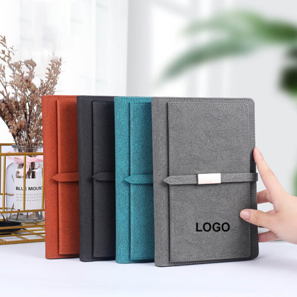 GA8337---A5 Notebook Leather Cover Card Holder - Image 3