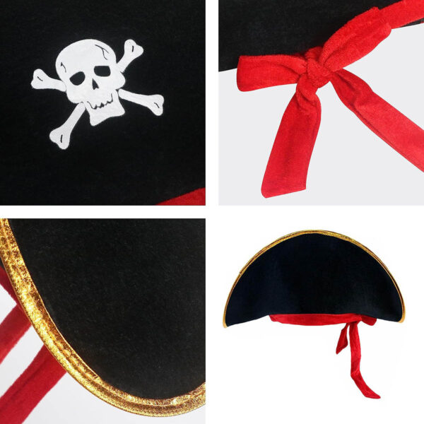 GA8376---Pirate Skull Hat Captain Costume Cap - Image 3