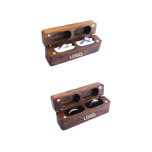 GA8459---Wooden Double Ring Case Box - Image 3