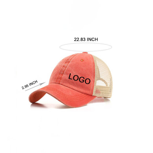 GA8042---Adjustable Snapback Mesh Baseball Hat - Image 3
